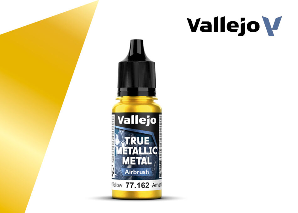 Vallejo True Metallic Metal Airbrush - Radiant Yellow (18ml)