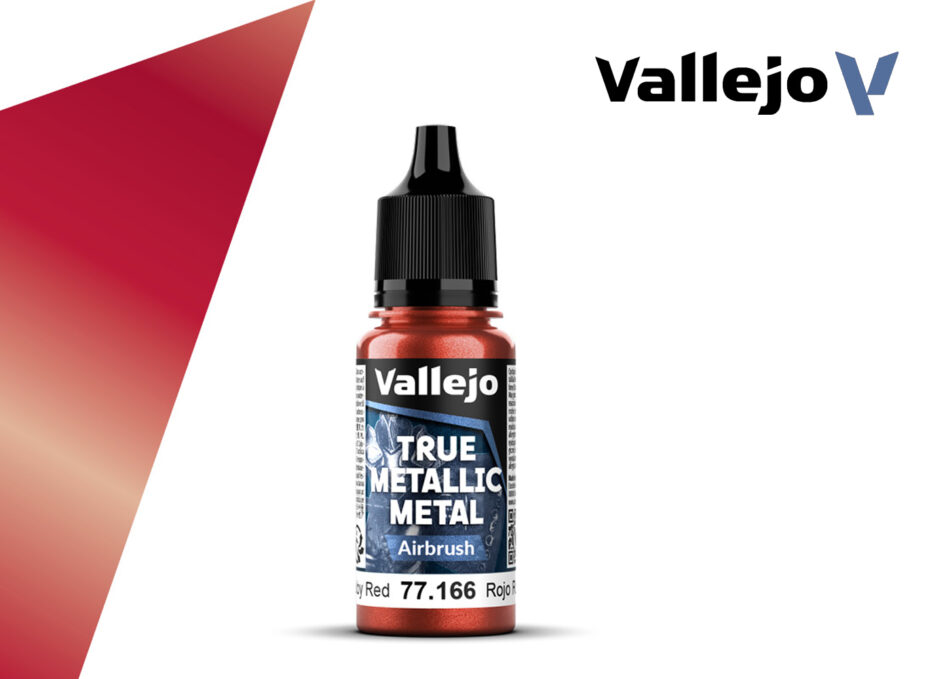 Vallejo True Metallic Metal Airbrush - Ruby Red (18ml)