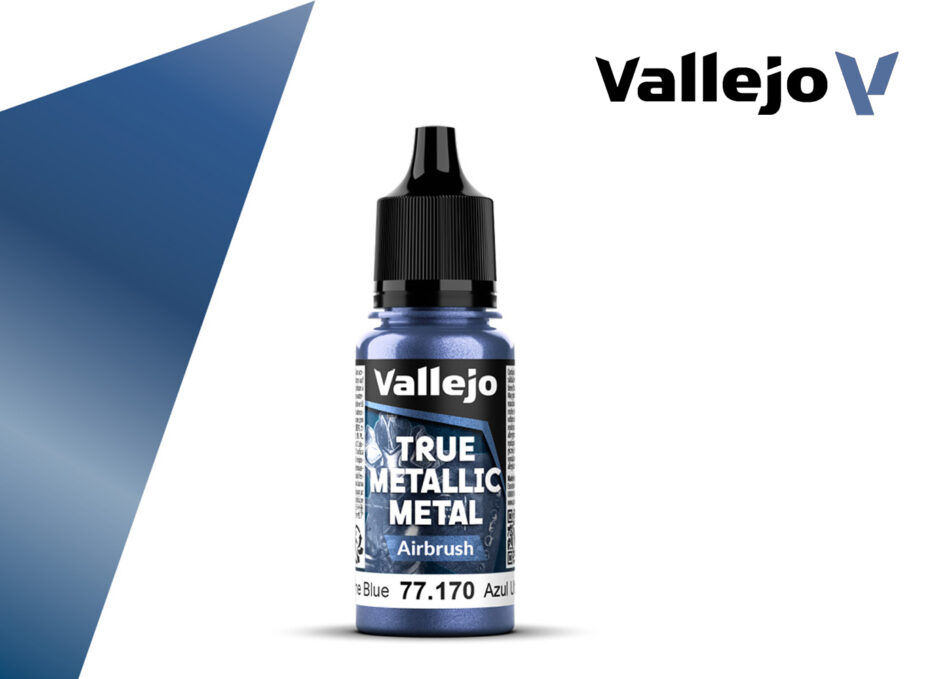 Vallejo True Metallic Metal Airbrush - Ultramarine Blue (18ml)