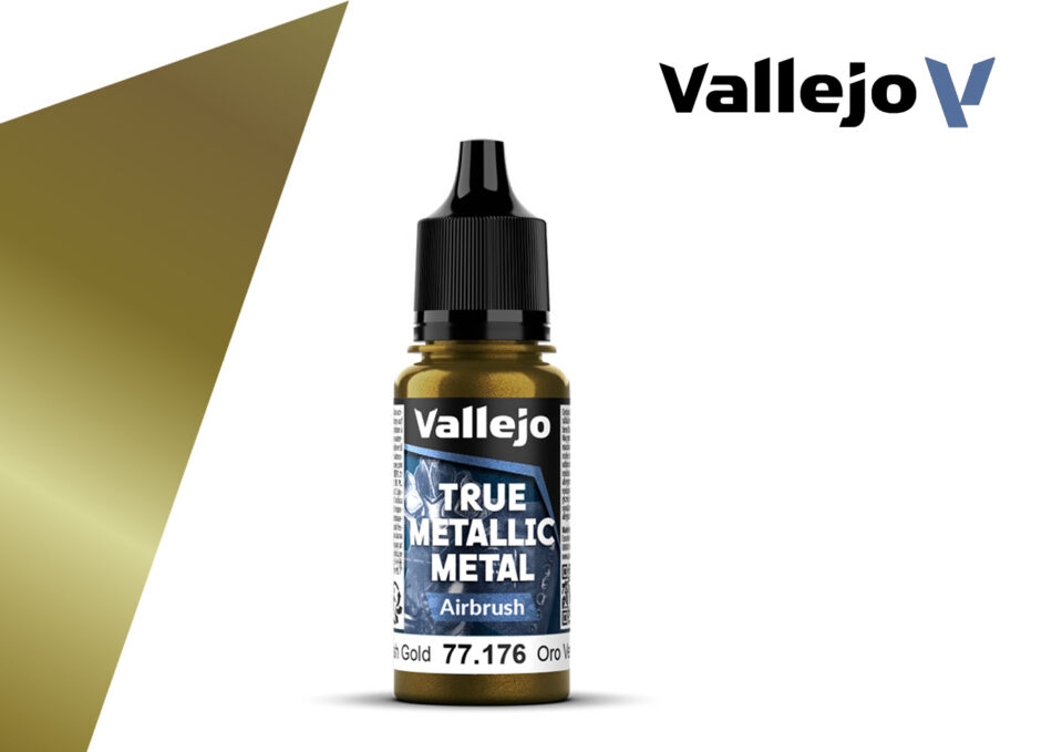 Vallejo True Metallic Metal Airbrush - Greenish Gold (18ml)