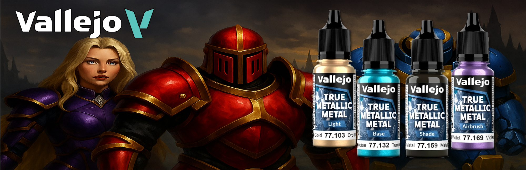 VALLEJO TRUE METALLIC METAL PAINTS