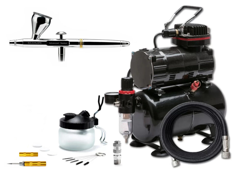 TC-80T Airbrushing Kit with Gaahleri Advanced Series Seeker Airbrush