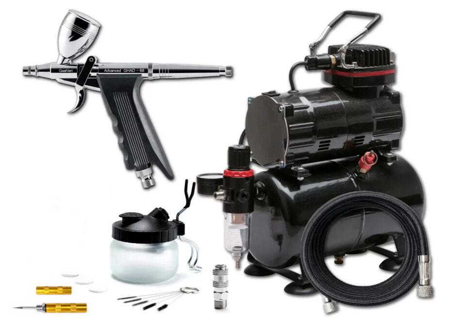 TC-80T Airbrushing Kit with Gaahleri GHAD-68 Trigger Style Airbrush