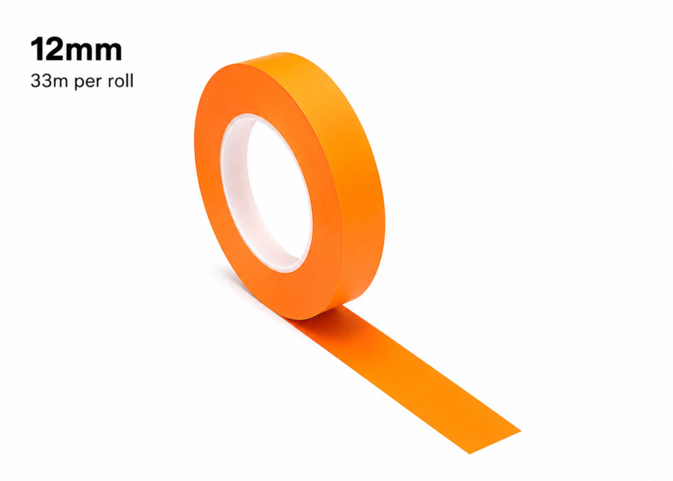 T Euro Translucent Orange Fine Tape (12mm x 33m)