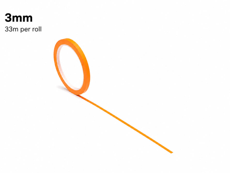T Euro Translucent Orange Fine Tape (3mm x 33m)