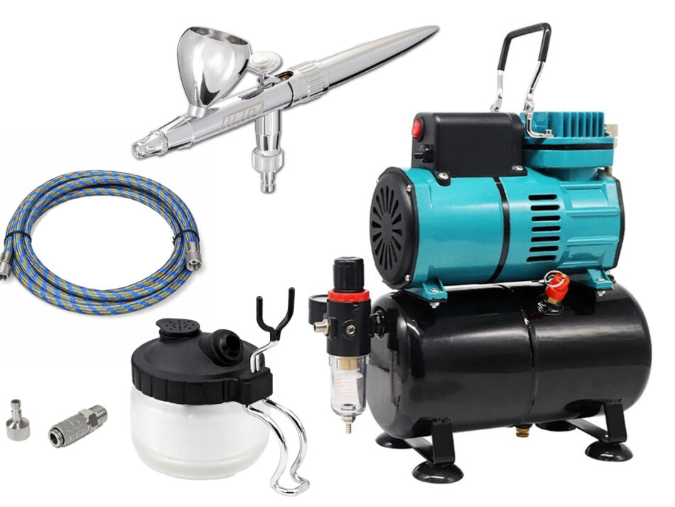 TC-862T Cooling Fan Compressor with Harder & Steenbeck Ultra 2024 Airbrush Kit