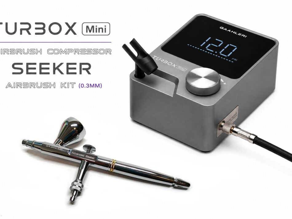 Gaahleri: TurboX Mini Airbrush Compressor and Seeker Airbrush Kit (0.3mm)