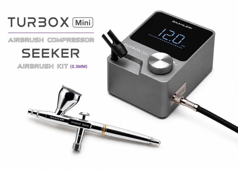 Gaahleri TurboX Mini Compressor with Hose and Seeker Airbrush