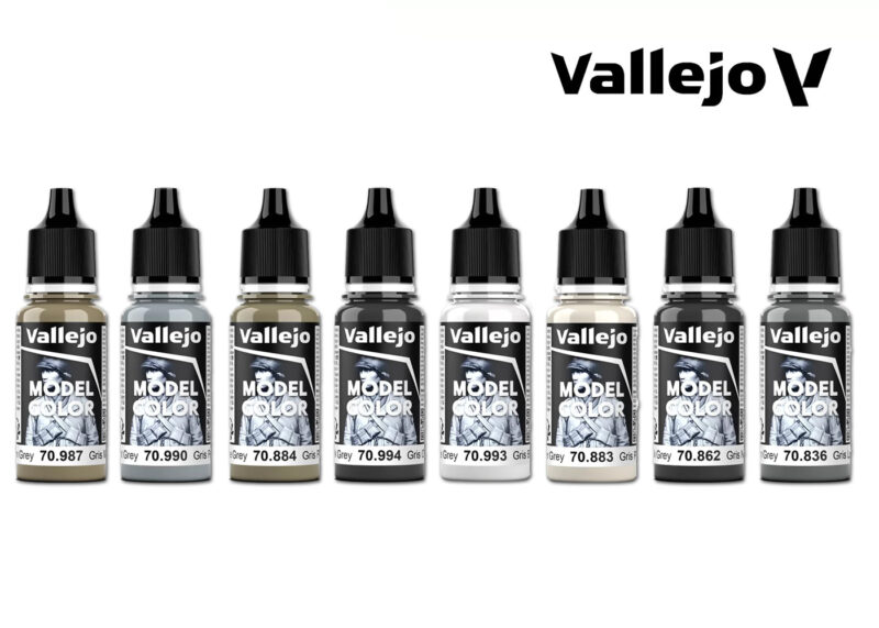 Vallejo Model Color Urban Ruins and Concrete Greys Bundle