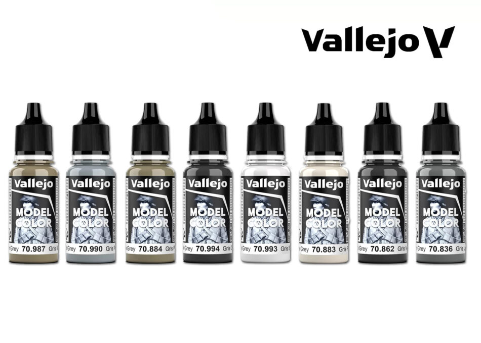 Vallejo Model Color Urban Ruins and Concrete Greys Bundle