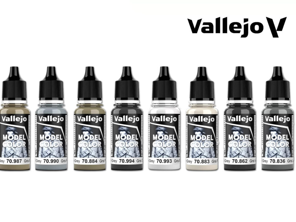 Vallejo Model Color Urban Ruins and Concrete Greys Bundle