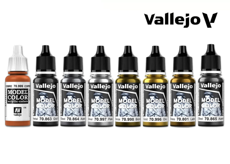 Vallejo Model Color Essential Metallic Colours Bundle
