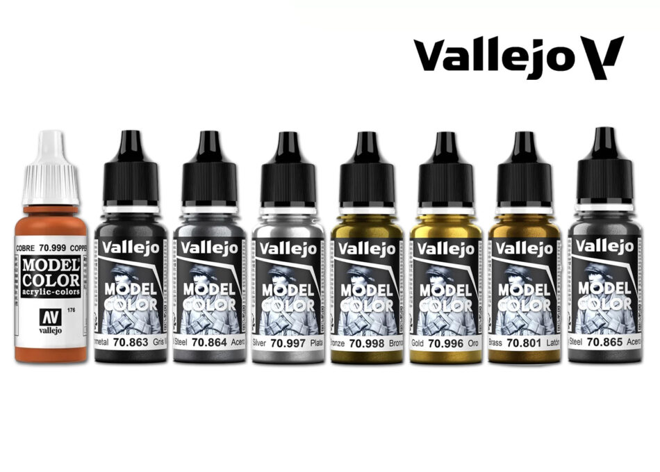 Vallejo Model Color Essential Metallic Colours Bundle
