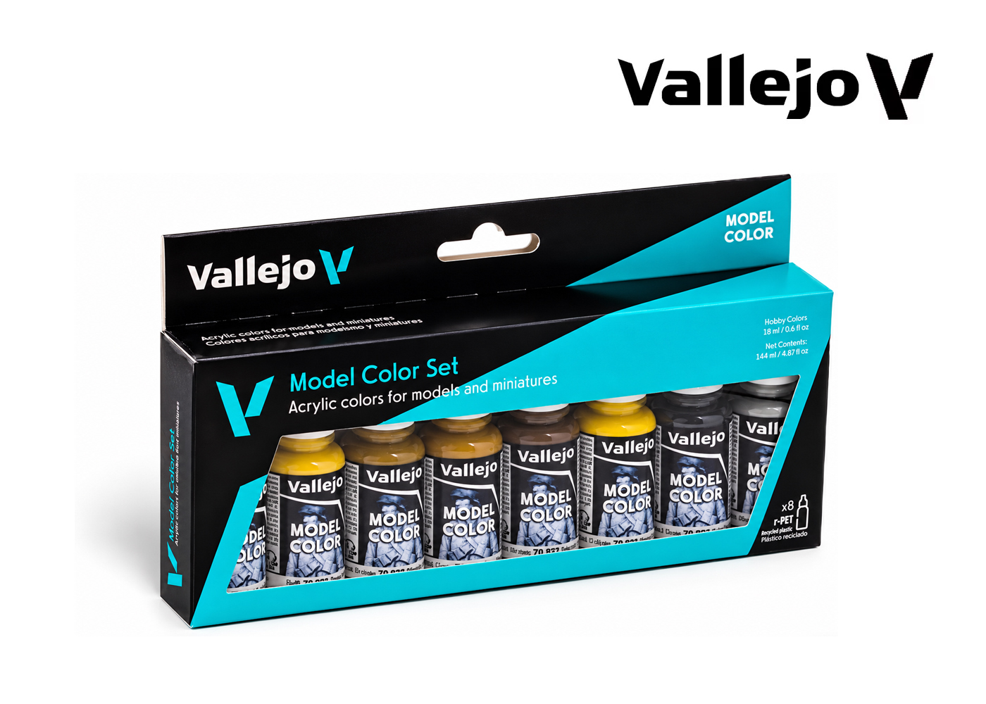 Vallejo Panzer Colors 70108 Paint Set – 8 x 18ml Model Color Acrylic Paints for WWII German Tanks